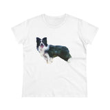 "Border Collie '#1' Women's Midweight Cotton Tee"