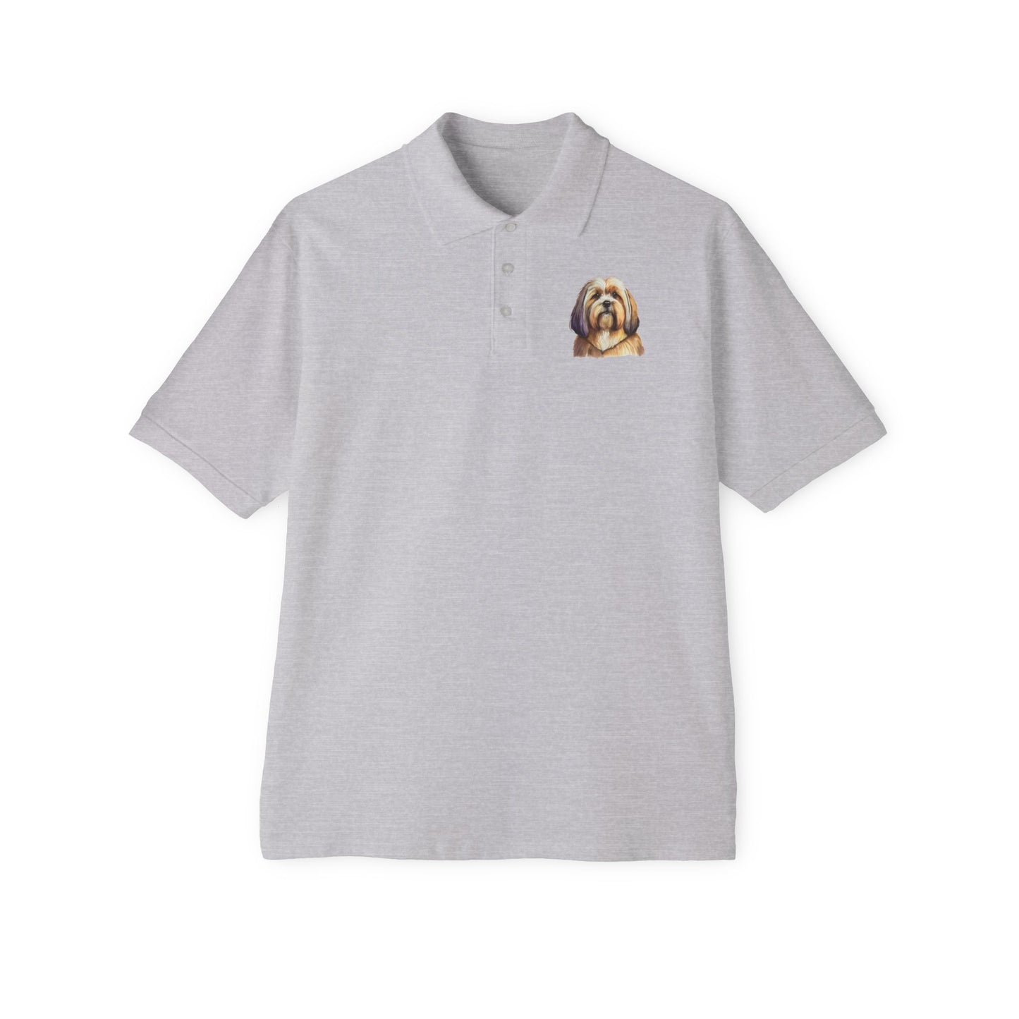 Lhasa Apso Men's Luxurious Piqué Polo Shirt