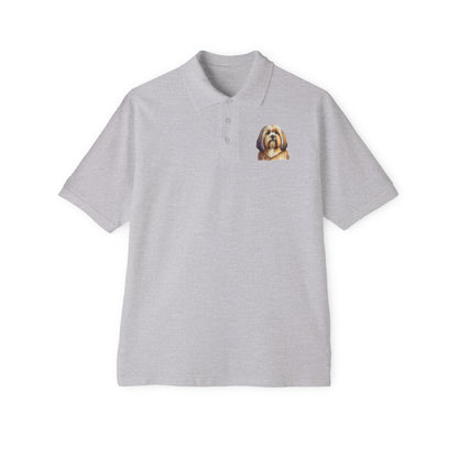 Lhasa Apso Men's Luxurious Piqué Polo Shirt