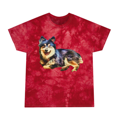 Finnish Lapphund Unisex Cotton Tie-Dye Tee, Crystal