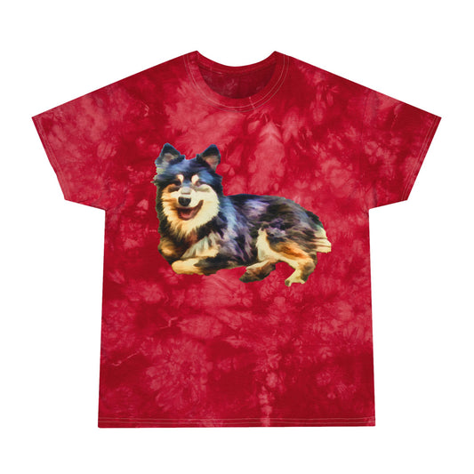 Finnish Lapphund Unisex Cotton Tie-Dye Tee, Crystal