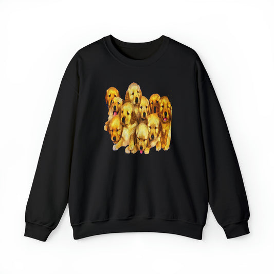 Golden Retriever Puppies Unisex Crewneck Sweatshirt