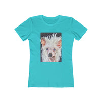 Chinese Crested - Women's Slim Fit Ringspun Cotton T-Shirt