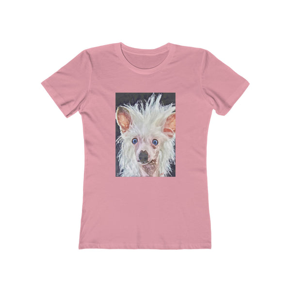 Chinese Crested - Women's Slim Fit Ringspun Cotton T-Shirt