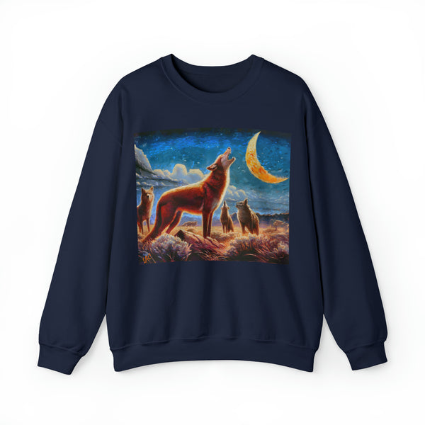 Coyotes  - In Moonlight Unisex 50/50 Crewneck Sweatshirt