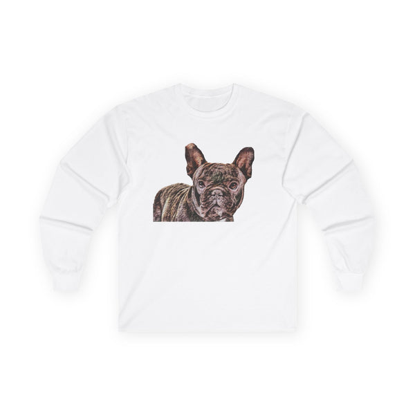 French Bulldog 'Frenchie #2'  Classic  Cotton Long Sleeve Tee