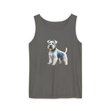 White Schnauzer Unisex Relaxed Fit Garment-Dyed Tank Top