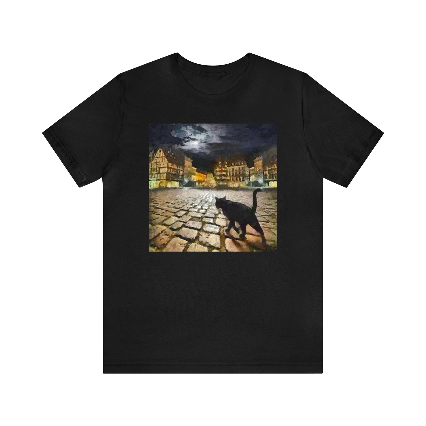 Night Cat Prowling - -  Classic Jersey Short Sleeve Tee