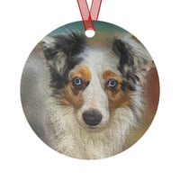 Australian Shepherd 'Zack' Metal Ornament