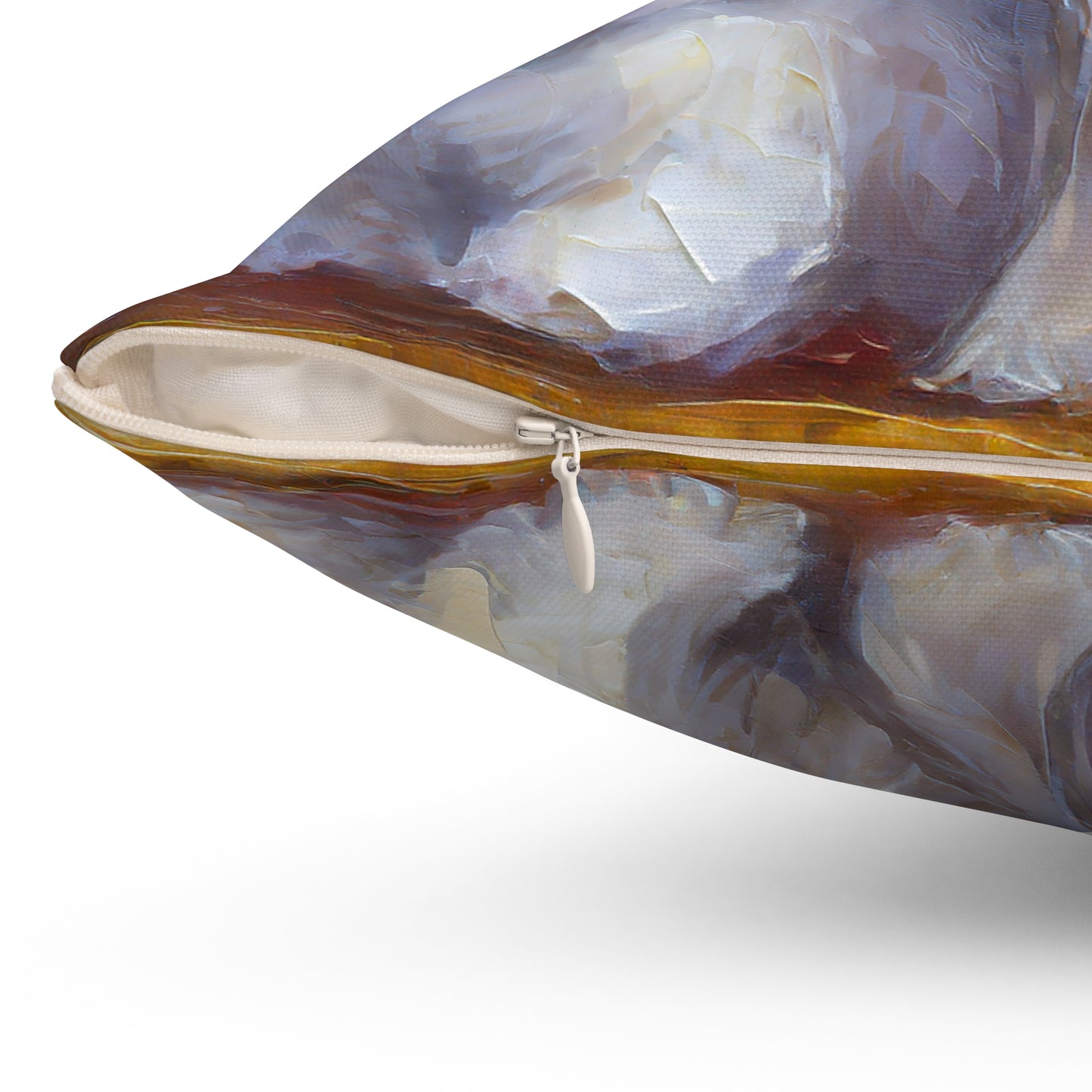 Maltese Spun Polyester Throw Pillow