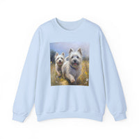 Cairn Terriers - "Run  Run"  - Unisex 50/50 Crewneck Sweatshirt