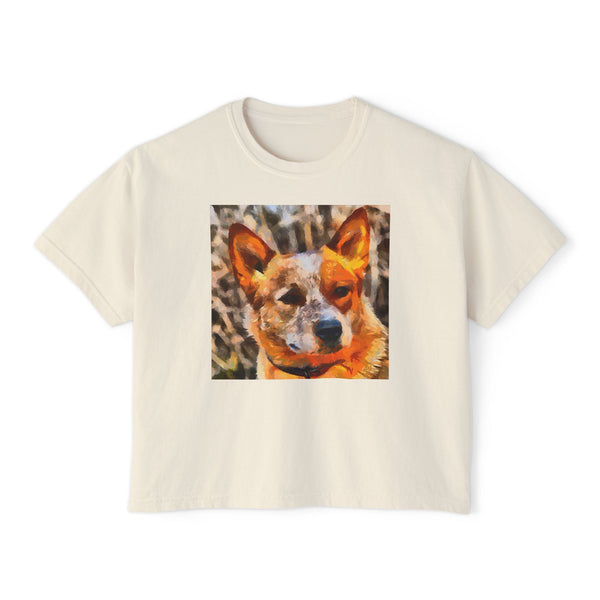 Australian Cattle Dog 'Red Heeler' Women's Oversized Boxy Tee
