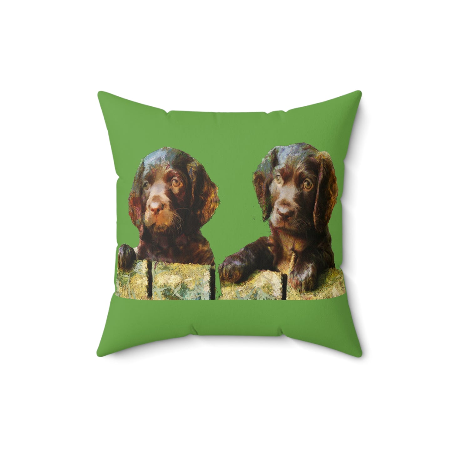 Boykin Spaniels Spun Polyester Throw Pillow