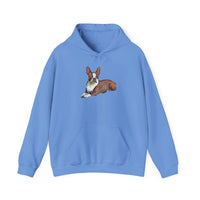 Boston Terrier - Brown & White - Unisex 50/50 Hooded Sweatshirt