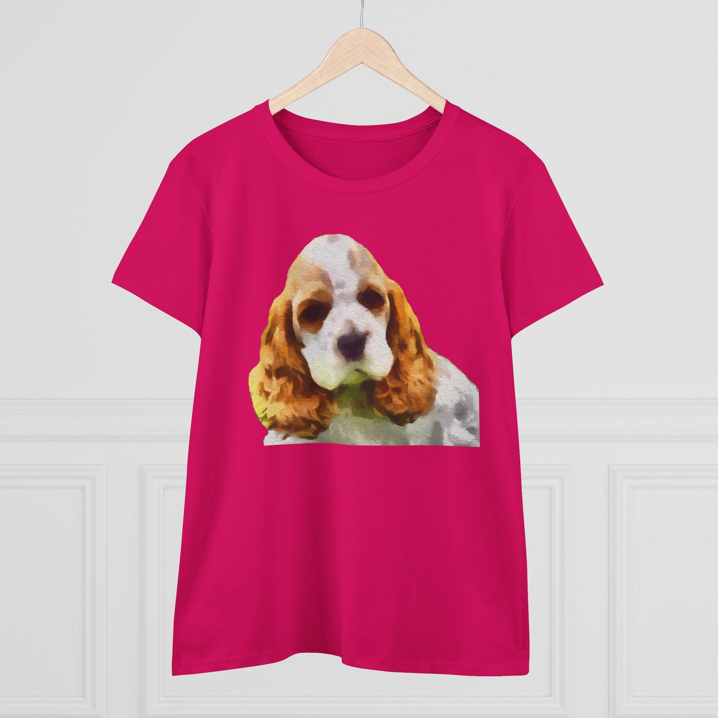 Cocker Spaniel 'Hogan' Women's Midweight Cotton Tee