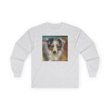 Australian Shepherd 'Zack' Unisex Cotton Long Sleeve Tee