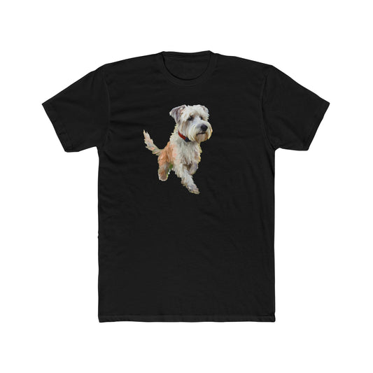 Dandie Dinmont Terrier - Men's Fitted Cotton Crew Tee