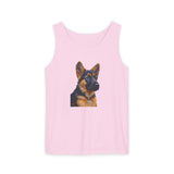 German Shepherd Puppy Unisex Relaxed Fit Garment-Dyed Tank Top