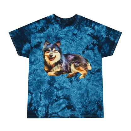 Finnish Lapphund Unisex Cotton Tie-Dye Tee, Crystal