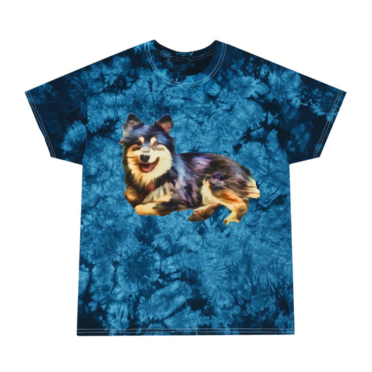 Finnish Lapphund Unisex Cotton Tie-Dye Tee, Crystal