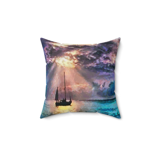 Greek Islands 'Aegean Enchantment' Spun Polyester Throw Pillow