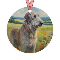 Irish Wolfhound Christmas Tree  Metal Ornaments