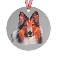 Rough Coated Collie Metal Ornaments