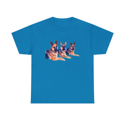 German Shepherd Trio Unisex Heavy Cotton Tee