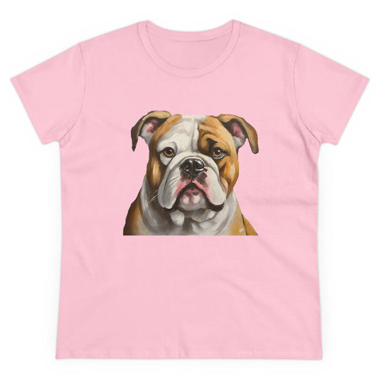 American Bulldog Women's Fine Art Cotton Tee
