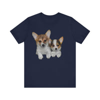 "Artistic Welsh Corgi 'Cousins' Unisex Jersey Short Sleeve Tee"