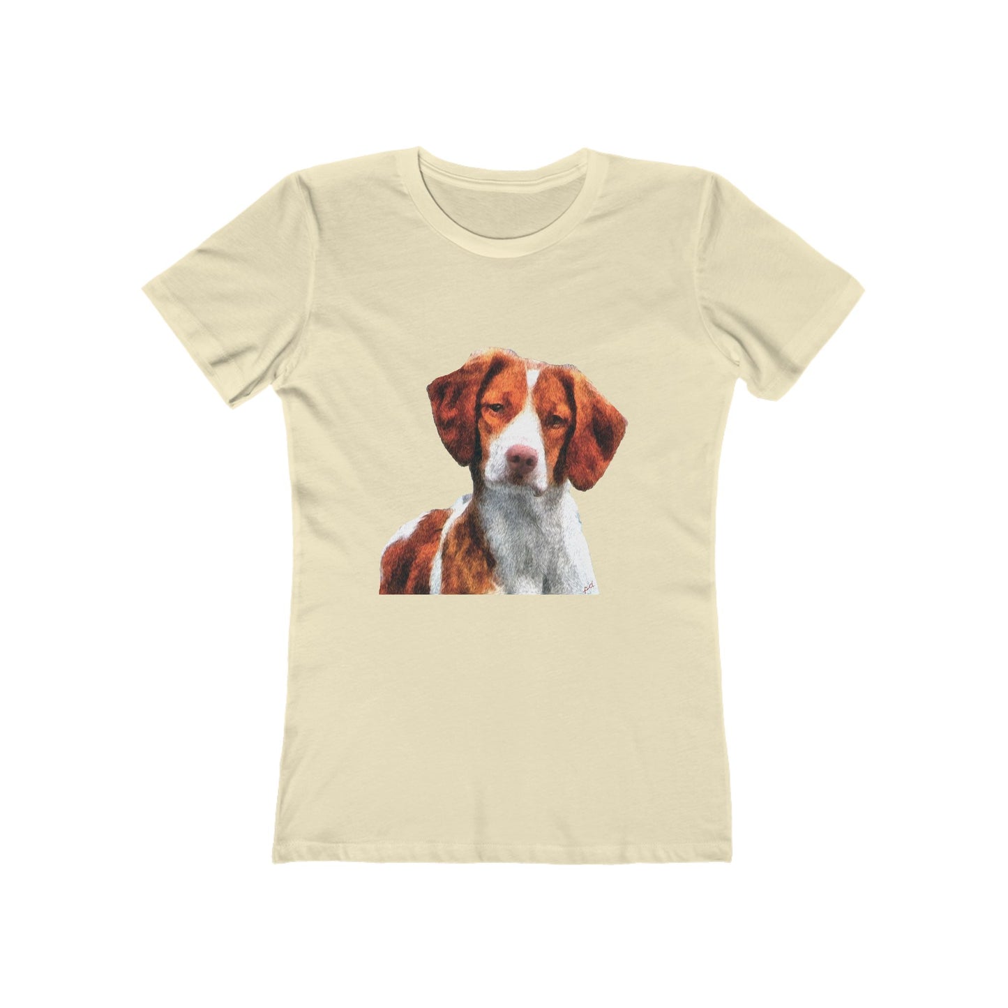 Brittany Spaniel 'Gunner' Women's Slim Fitted T-Shirt