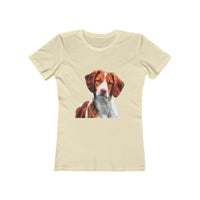 Brittany Spaniel 'Gunner' Women's Slim Fitted T-Shirt