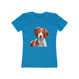Brittany Spaniel 'Gunner' Women's Slim Fitted T-Shirt