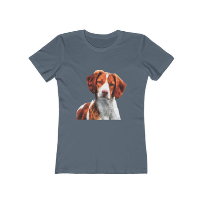 Brittany Spaniel 'Gunner' Women's Slim Fitted T-Shirt