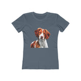Brittany Spaniel 'Gunner' Women's Slim Fitted T-Shirt