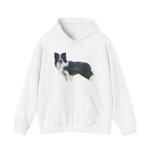Border Collie 'Andrew' Unisex 50/50 Hooded Sweatshirt