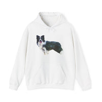 Border Collie 'Andrew' Unisex 50/50 Hooded Sweatshirt