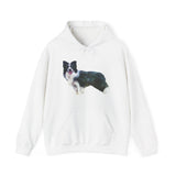 Border Collie 'Andrew' Unisex 50/50 Hooded Sweatshirt