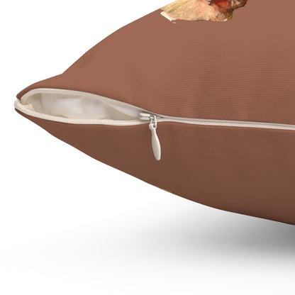 Pig 'Petunia'  Spun Polyester Throw Pillow