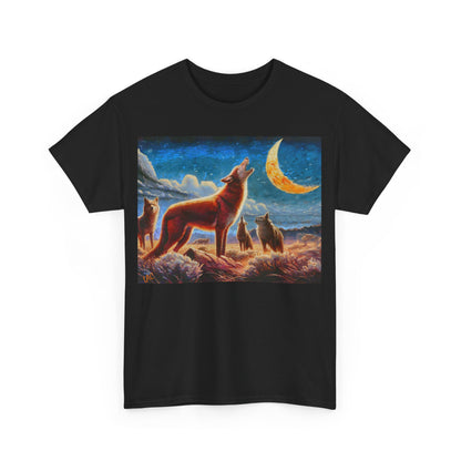Coyotees in Moonlight Unisex Heavy Cotton Tee