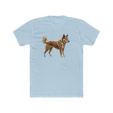 Shikoku - Japanese Hunting Dog - Men's Fitted  Cotton Crew Tee