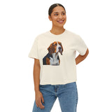 American English Coonhound Women's Oversized Boxy Tee