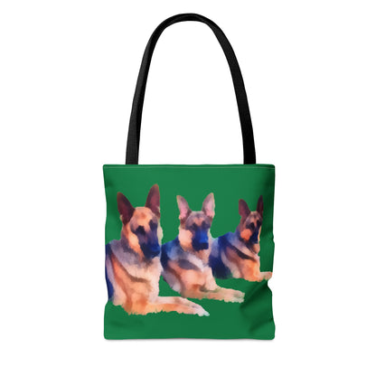 Majestic German Shepherd 'Trio' Artistic Painting Tote Bag