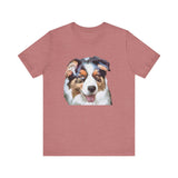 Australian Shepherd - Blue Merle Unisex Jersey Short Sleeve Tee