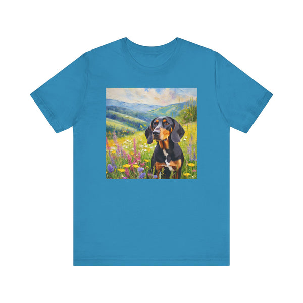 Black & Tan Coonhound Unisex Jersey Short Sleeve Tee