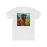 Leonberger Portrait - Men's Fitted Cotton Crew Tee