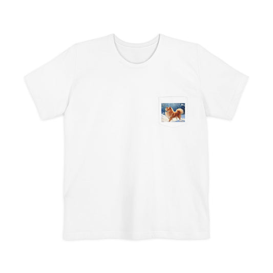 Finnish Spitz Unisex Pocket T-Shirt