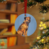 Border Terrier Metal Christmas Ornaments