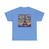 Eiffel Tower at Sunset - Unisex Heavy Cotton Tee