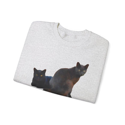 Black Cats 'Sifnos Sisters' Unisex 50/50  Crewneck Sweatshirt